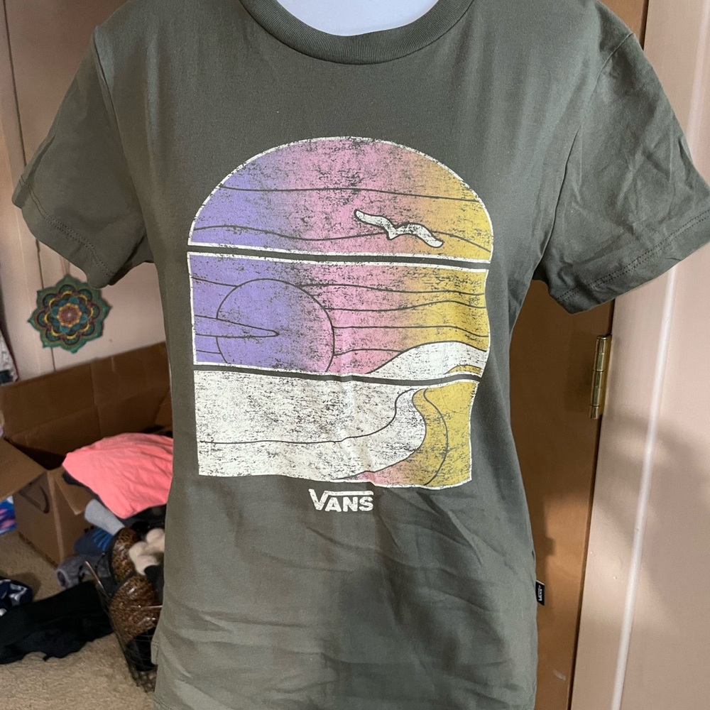 Vans Olive Crew Neck Tee